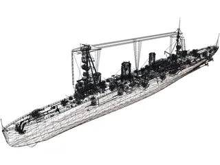 Krasny Krym Soviet Cruiser 3D Model