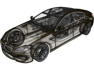 BMW M6 Gran Coupe (2014) 3D Model