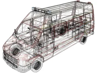 Feuerwehr ELW 3D Model