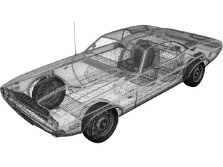 Dodge Challenger (1970) 3D Model