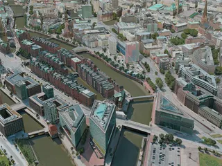 Hamburg City, Germany (2020) 3D Model