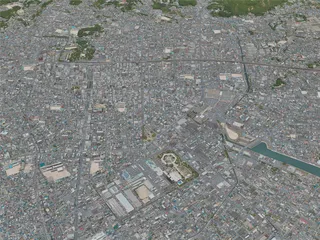 Fukuyama City, Japan (2020) 3D Model