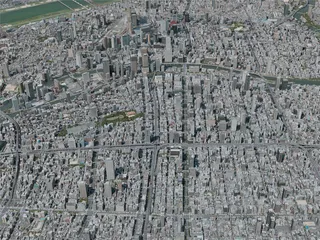 Osaka City, Japan (2020) 3D Model