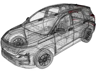 Chevrolet Captiva 2021 3D-Modell - Herunterladen Fahrzeuge on