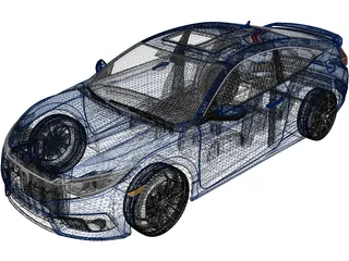 Honda Civic Coupe (2016) 3D Model