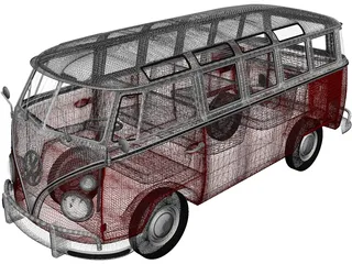 Volkswagen Transporter T1 (1950) 3D Model