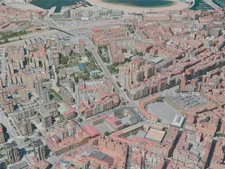 Gijon City, Spain (2020) 3D Model