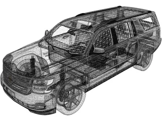 Chevrolet Suburban LTZ (2018) 3D Model