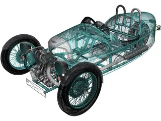 Morgan 3 Wheeler 3D Model