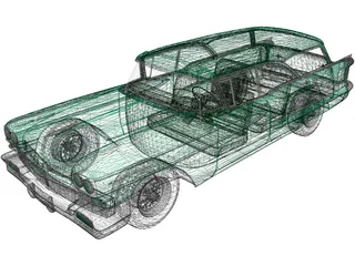 Oldsmobile 88 Fiesta Wagon (1958) 3D Model