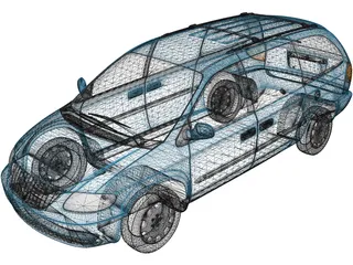 Chrysler Town & Country LX (2002) 3D Model