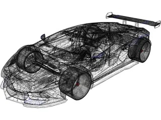 Lamborghini Aventador [Tuned] 3D Model