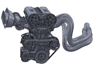 Engine 2L 4-cylinder 3D Model