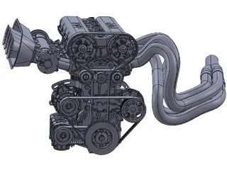 Engine 2L 4-cylinder CAD Model - 3DCADBrowser