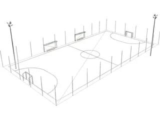 5X5 Football Field 3D Model