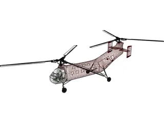 Piasecki H-21 / CH-21B Workhorse 3D Model