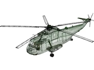 Sikorsky VH-3D Sea King (Presidential) 3D Model