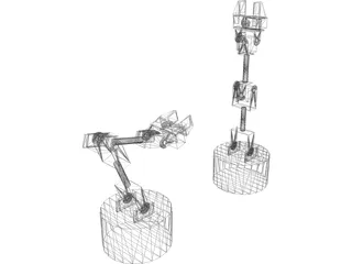 Lynxmotion SES Robot Arm 3D Model