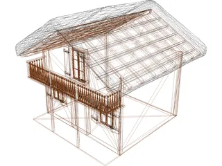 Timber Ski Chalet 3D Model