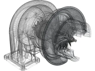 Turbo Compressor 3D Model