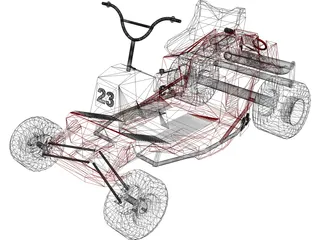 Lawn Mower Cart 3D Model