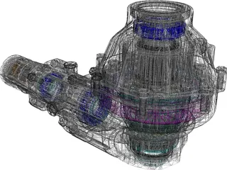 Transfer Gear Box 3D Model