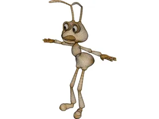 Cartoon Ant 3D Model