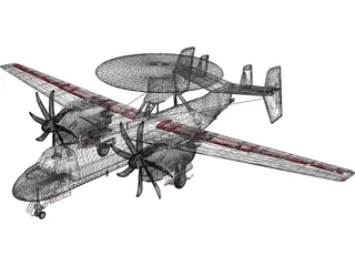 Grumman E-2C Hawkeye 3D Model