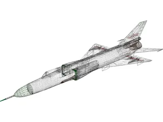 Shenyang J-8B 3D Model