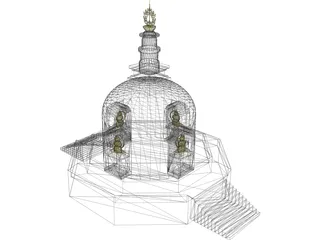 Buddhist Stupa 3D Model
