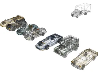 Cars Pack 3D Model