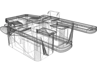 Supermarket Checkout 3D Model