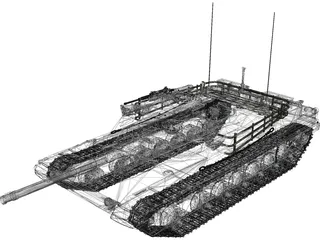 M1A2 Abrams Battle Tank  3D Model