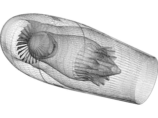 Pratt&Whitney 6124 Jet Engine 3D Model