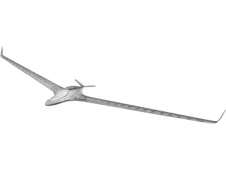 Flying Wing Glider 3D Model