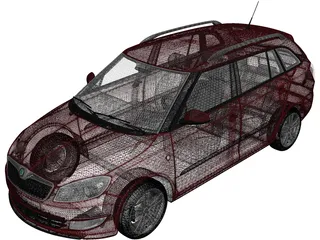 Skoda Fabia Combi (2011) 3D Model