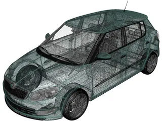 Skoda Fabia (2011) 3D Model