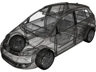 Volkswagen Golf Plus (2011) 3D Model