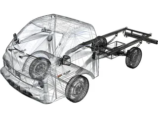 Hyundai H100 Porter Chassis 3D Model