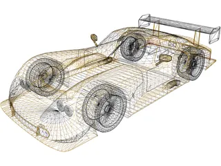 Marcos Mantara LM600 Group GT2 (1995) 3D Model