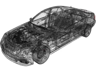 Mercedes Benz E55 AMG (2004) 3D Model