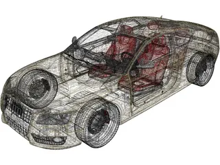 Audi A5 Quattro Coupe (2009) 3D Model