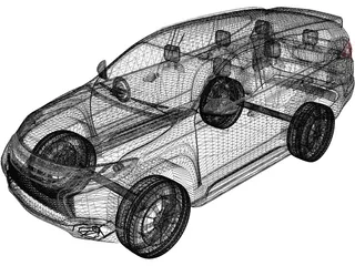 Mitsubishi Pajero Sport (2016) 3D Model