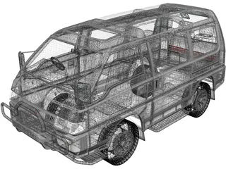 Mitsubishi Delica (1986) 3D Model