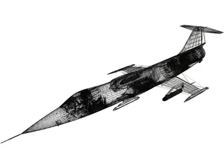 Lockheed F-104G Starfighter 3D Model