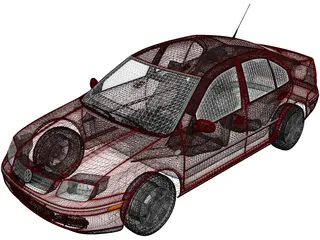 Volkswagen Jetta (2003) 3D Model