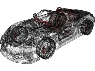 Porsche 718 Spyder (2020) 3D Model