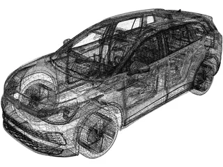 Volkswagen ID.6 X (2022) 3D Model