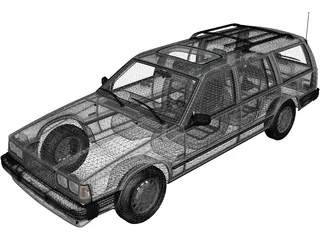 Volvo 740 GL (1985) 3D Model