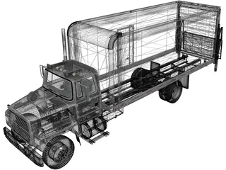 Ford LN8000 Box Truck (1995) 3D Model